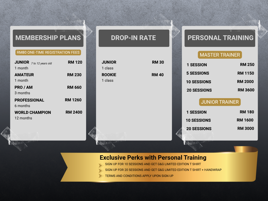 Black And Red Modern Elegant Gym Membership Plans Price List Graph 3